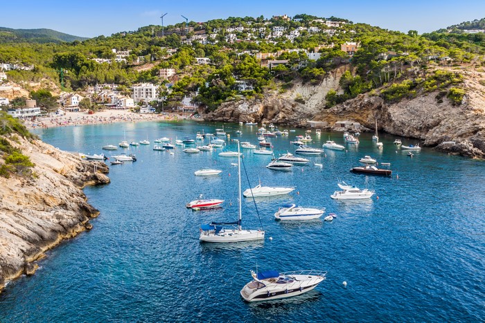 Boats in a Mediterranean Cove