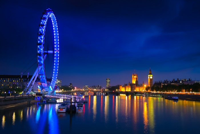 London Eye and Houses of Parliament at Night