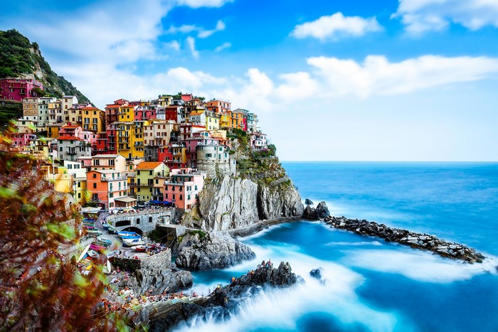 Manarola village on the coast of Italy
