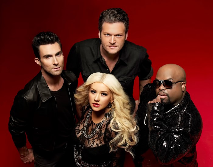 The Voice Coaches: Adam Levine, Blake Shelton, Christina Aguilera, CeeLo Green