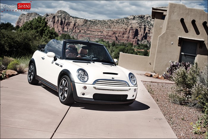 White Mini Cooper S Cabriolet by Charles Siritho