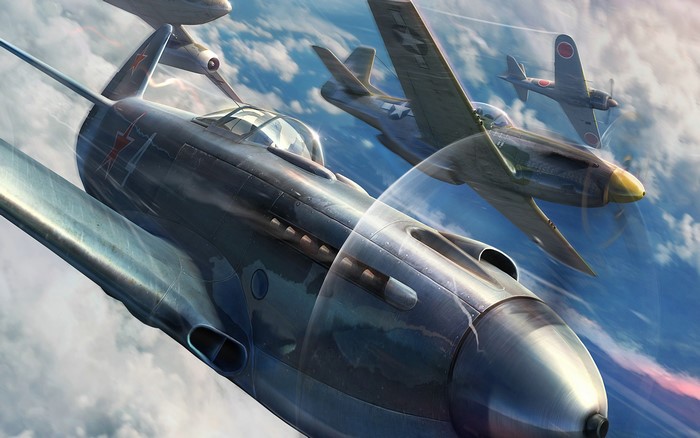 World of Warplanes fighter planes in flight