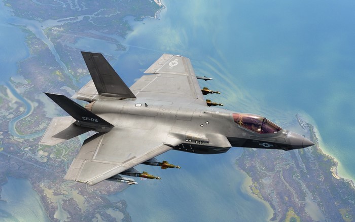Lockheed Martin F-35 Lightning II fighter jet in flight