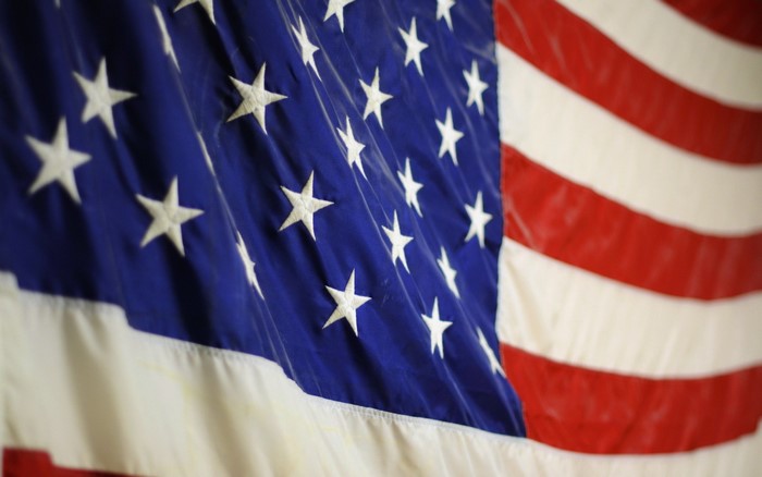 Close-up of the American flag