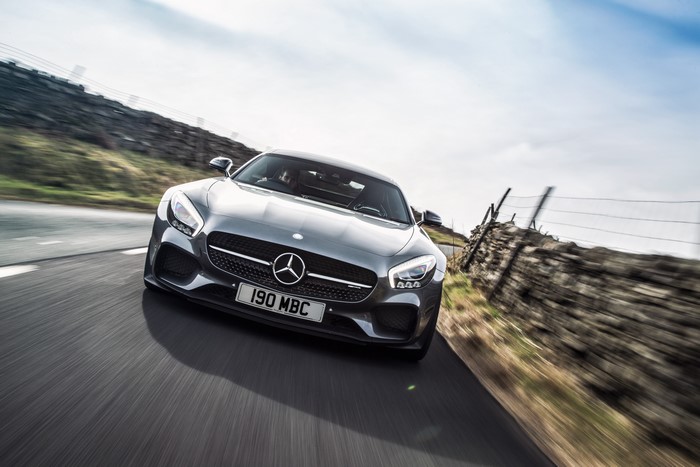 4K Mercedes-Benz AMG GT S Edition 1 driving on a road