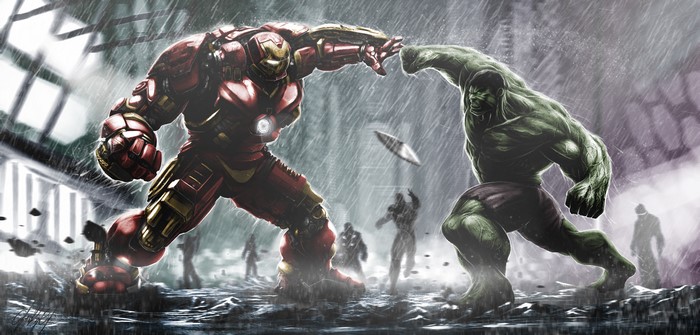Hulkbuster Iron Man vs Hulk from Avengers: Age of Ultron
