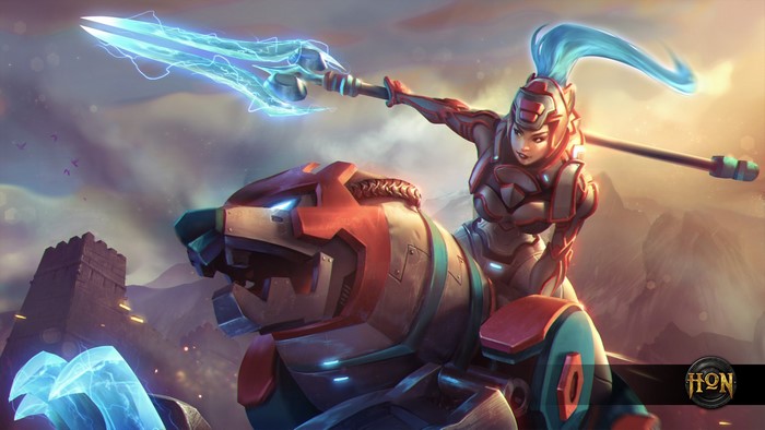 Grizzington Ursa from Heroes of Newerth riding a robotic bear