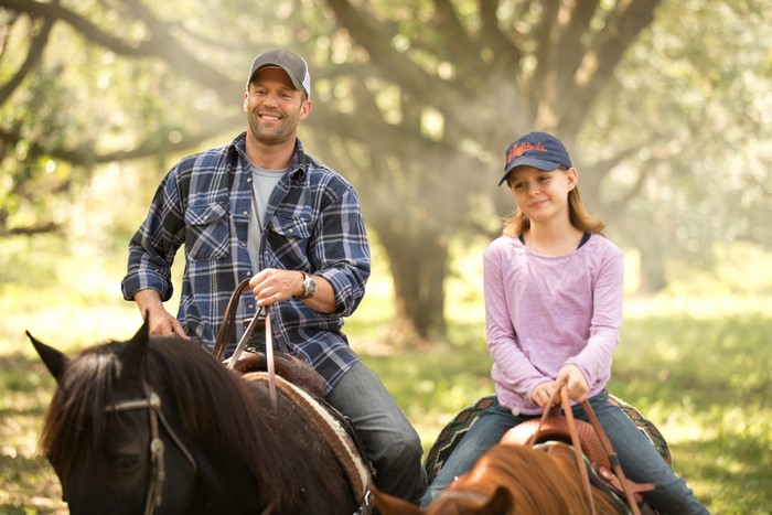 Phil Broker and Maddy Broker on horses