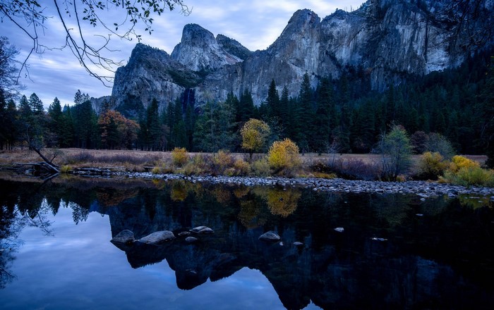 Yosemite National Park Mountains and River