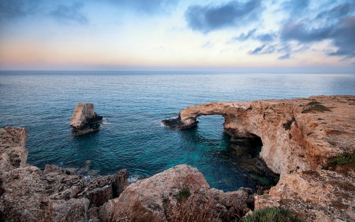 Sea arch and rock formations at Ayia Napa, Cyprus