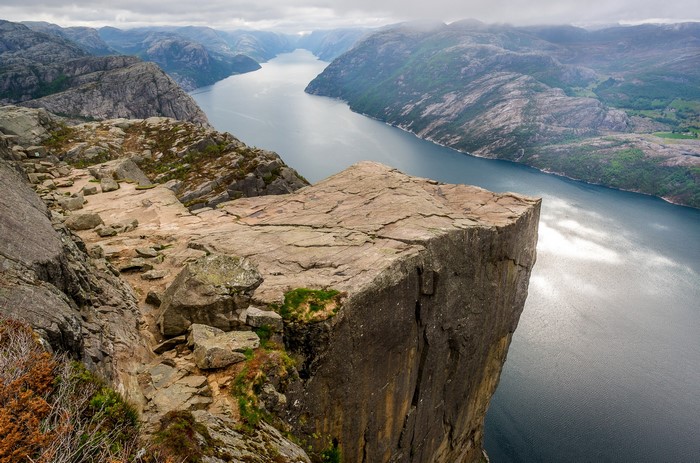 Preikestolen cliff overlooking Lysefjord, Norway
