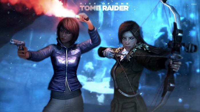 4K Rise of the Tomb Raider Lara Croft and Samantha Nishimura