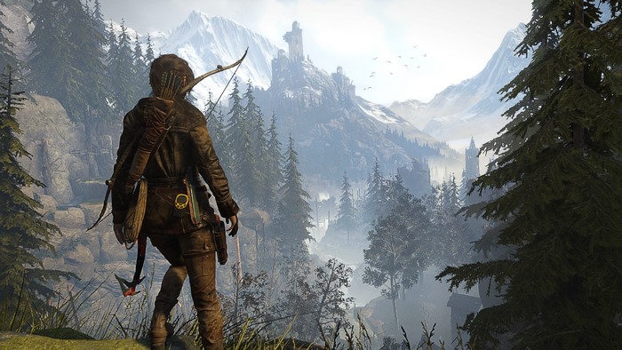 Lara Croft from Rise of the Tomb Raider with bow