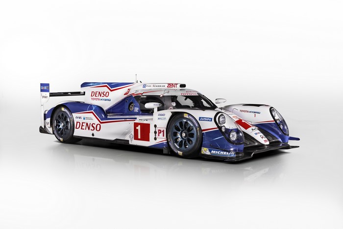 Toyota TS040 Hybrid race car with number 1