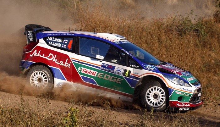 Ford Fiesta WRC Rally Car with Abu Dhabi Livery