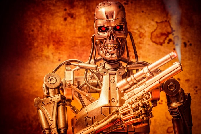 The Terminator T-800 toy with guns