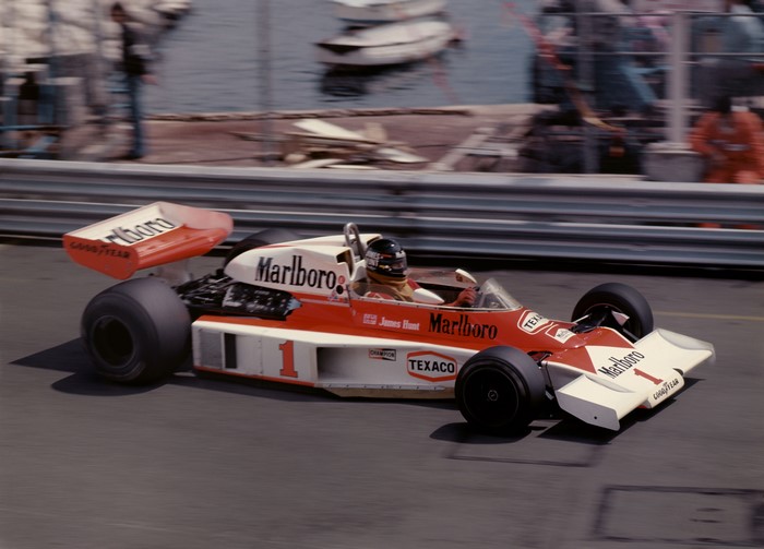 James Hunt's Marlboro Team McLaren M23 at Monaco Grand Prix 1977