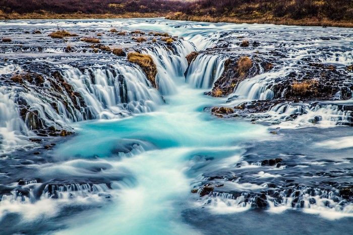 Bruarfoss Waterfall in Iceland