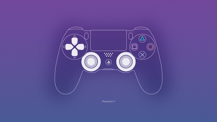 Playstation 4 Controller Line Art