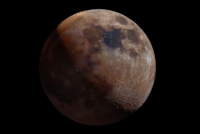 The Moon in space