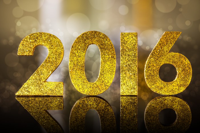 Gold Glitter 2016 Numbers