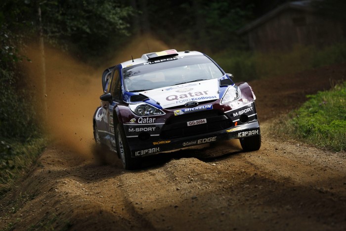 Ford Fiesta WRC Rally Car with Qatar Sponsorship
