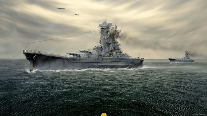 Battleship Yamato and companion ships