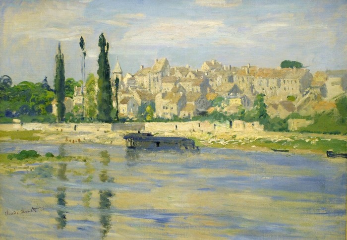 Claude Monet's painting of a riverside town