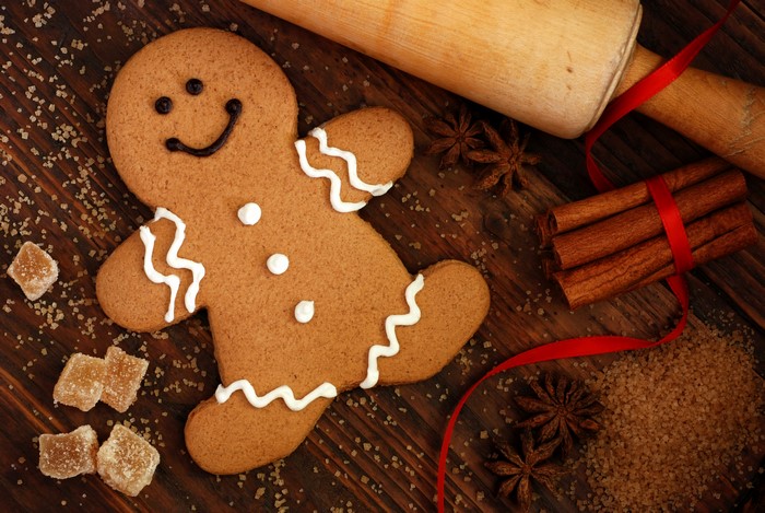 Gingerbread Man Cookie with Cinnamon and Sugar