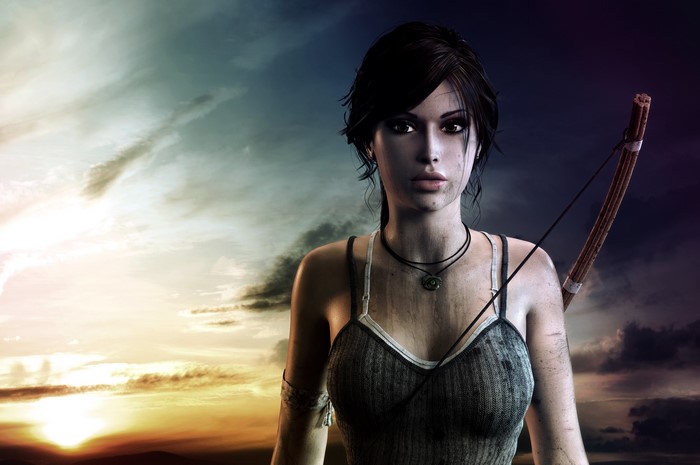4K Lara Croft from Tomb Raider 2013 with bow