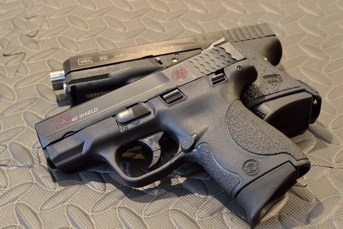 Smith & Wesson M&P 40 Shield and Glock 29 Pistols