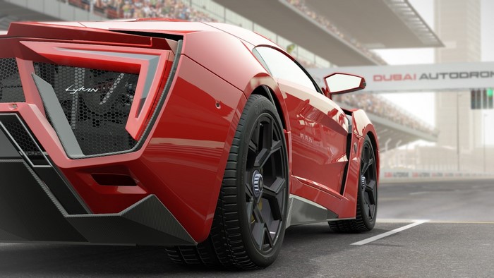 Red Lykan Hypersport at Dubai Autodrome