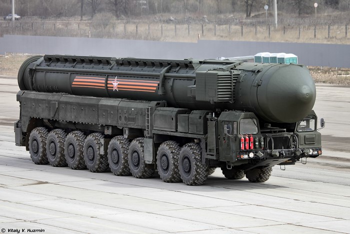 Russian Topol-M ICBM transporter at Victory Day parade