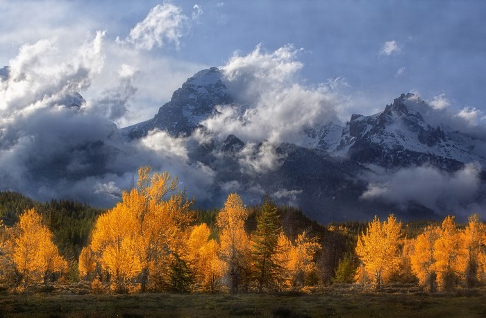 Grand Teton National Park Mountains in Autumn