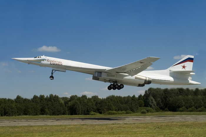 Tupolev Tu-160 Airplane Taking Off