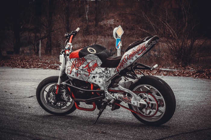 4K Kawasaki Ninja 2006 stunt motorcycle