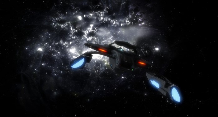 4K Spaceship in Orbit