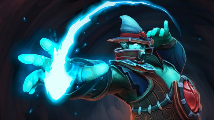 Storm Spirit from DOTA 2 casting magic