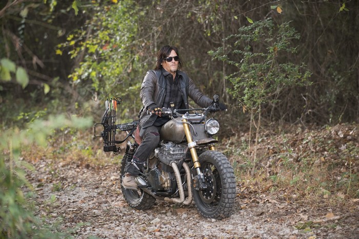 Daryl Dixon from The Walking Dead on a motorcycle