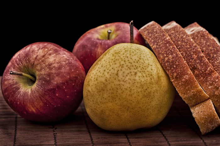 Apples, Pears, and Bread Slices