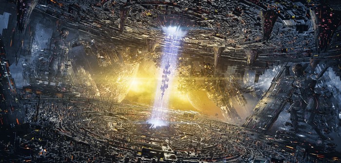 Spaceship NeoTerya Proto-City in a Fantastic World