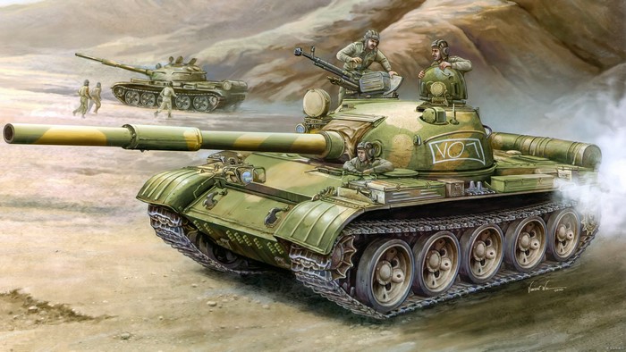T-62 Tanks in Syria, 1982 Painting Art
