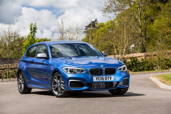 Blue 2015 BMW M135i 3-door F21
