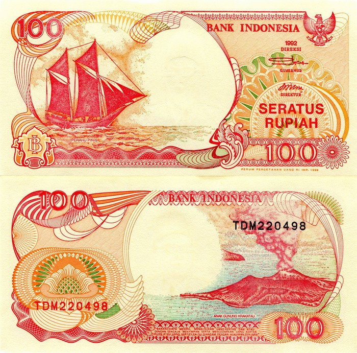 Indonesia 100 Rupiah Banknote 1992