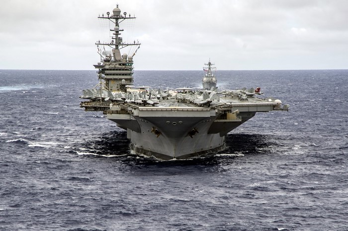 USS George Washington aircraft carrier at sea