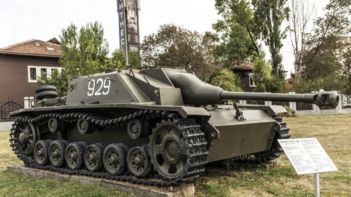 World War II tank on display