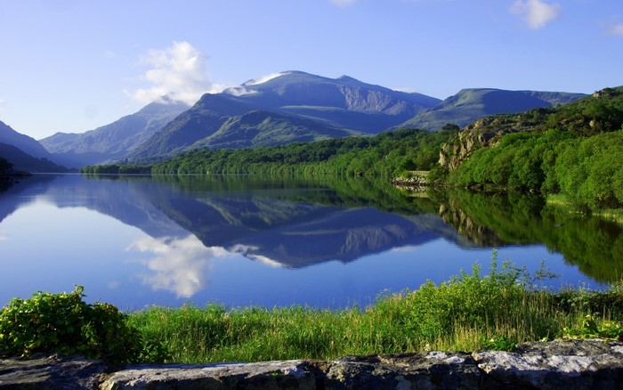 Llyn Padarn Snowdonia Lake and Mountains in Wales