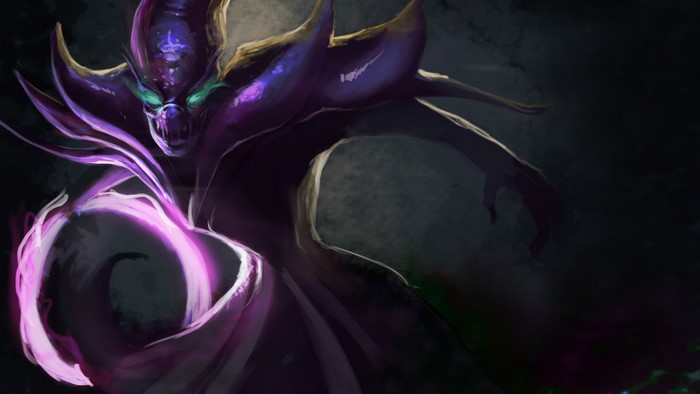 Spectre from DOTA 2 casting a spell