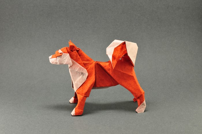 Origami Akita Dog