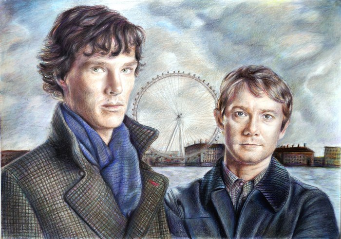 Sherlock Holmes and John Watson in London